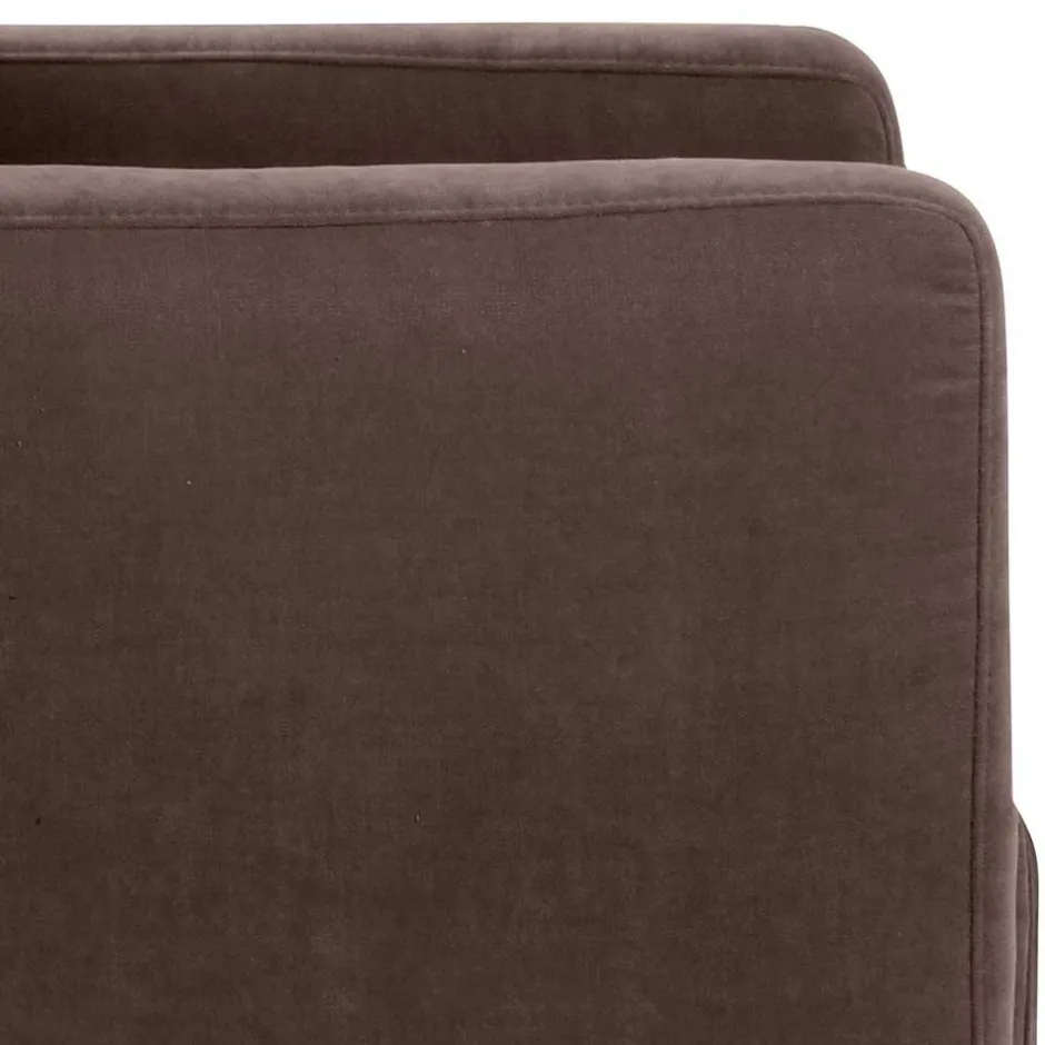 Wohnen Velours Wohnzimmersessel in Braun - Dario