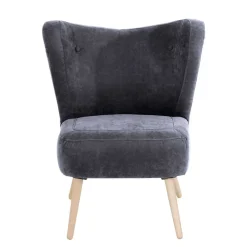 Velourssessel in Anthrazit - Prograva^Wohnen Sale