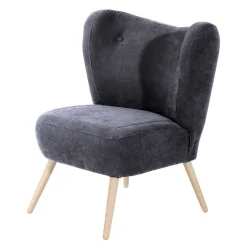 Velourssessel in Anthrazit - Prograva^Wohnen Sale