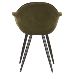 Wohnen Velvet Armlehnenstuhl in Oliv Grün - Inny (2er Set)