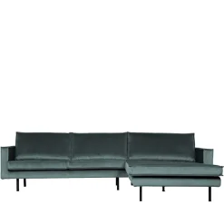 Velvet Polsterecke in Petrol & Schwarz - Fledos^Wohnen New