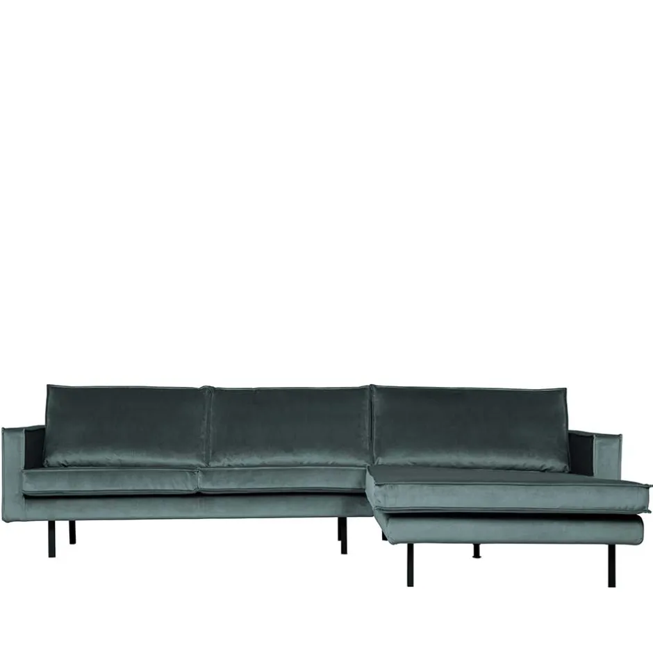 Velvet Polsterecke in Petrol & Schwarz - Fledos^Wohnen New