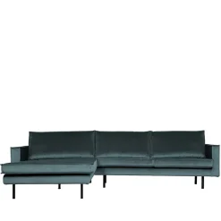 Velvet Polsterecke in Petrol & Schwarz - Fledos^Wohnen New