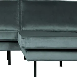 Velvet Polsterecke in Petrol & Schwarz - Fledos^Wohnen New