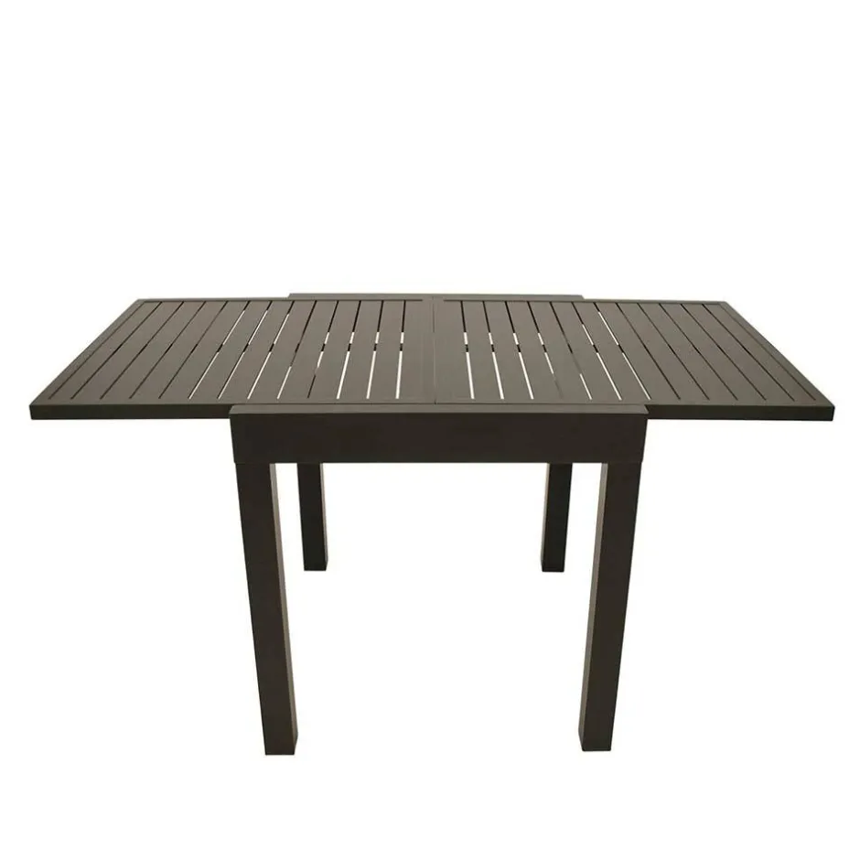 Wohnen Verlängerbarer Balkontisch in Dunkelgrau - Fredoco