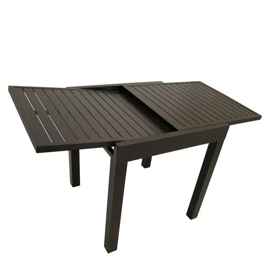 Wohnen Verlängerbarer Balkontisch in Dunkelgrau - Fredoco