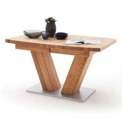 Wohnen Verlängerbarer Bootsdesign Tisch aus Wildeiche - Peng