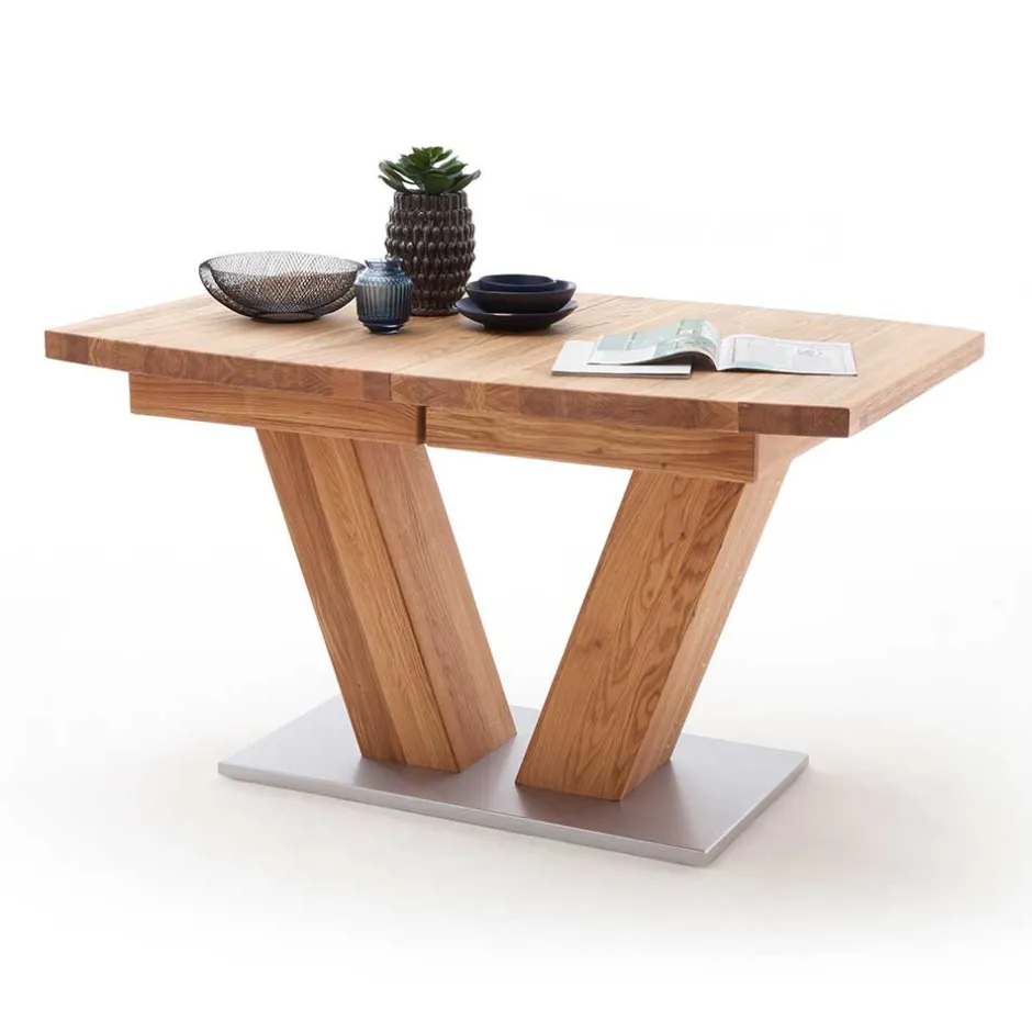 Wohnen Verlängerbarer Bootsdesign Tisch aus Wildeiche - Peng