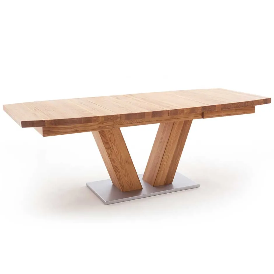 Wohnen Verlängerbarer Bootsdesign Tisch aus Wildeiche - Peng