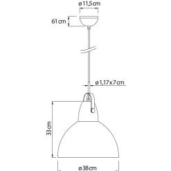 Wohnen Verstellbare Hängeleuchte Bessy in Weiß