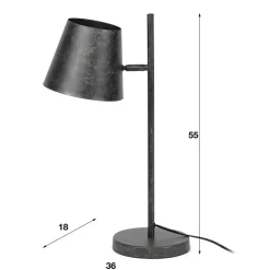 Wohnen Verstellbare Tischleuchte mit Metallschirm - Liarisa