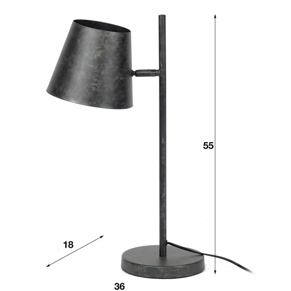 Wohnen Verstellbare Tischleuchte mit Metallschirm - Liarisa