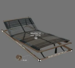 Wohnen Verstellbarer Lattenrost bis 120 kg belastbar - Ocna