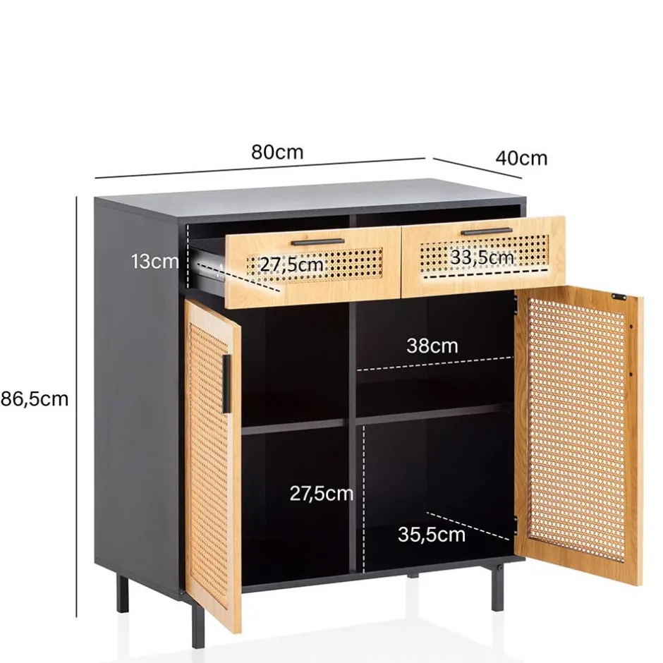 Vertiko in Natur und Schwarz - Around^Wohnen Online