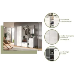 Vierteiliges Garderobenmöbel Set in modernem Design - Rugova^Wohnen Online