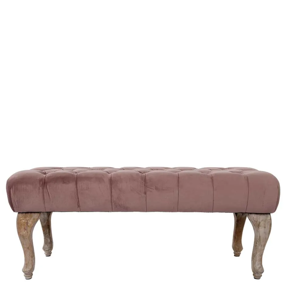 Wohnen Vintage Bank in Altrosa Samt - Ruo