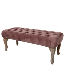 Wohnen Vintage Bank in Altrosa Samt - Ruo
