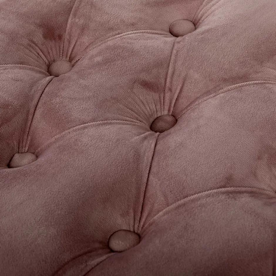 Wohnen Vintage Bank in Altrosa Samt - Ruo