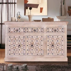 Vintage Design Anrichte in White Wash - Uladan^Wohnen Hot