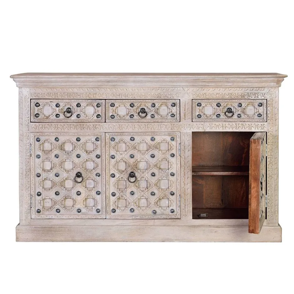 Vintage Design Anrichte in White Wash - Uladan^Wohnen Hot