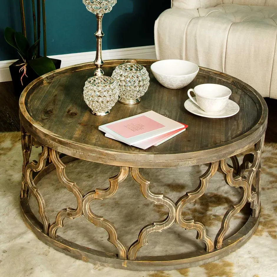 Wohnen Vintage Design Couchtisch aus Tanne Massivholz - Lenala