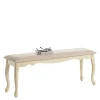 Wohnen Vintage Design Esstischbank in Creme - Lesnoa