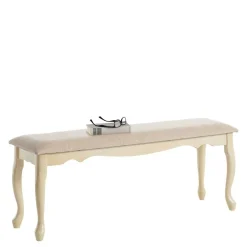 Wohnen Vintage Design Esstischbank in Creme - Lesnoa