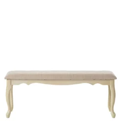 Wohnen Vintage Design Esstischbank in Creme - Lesnoa
