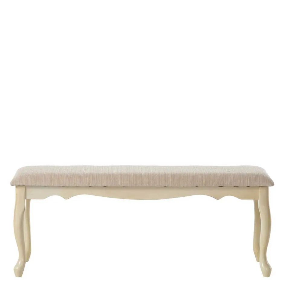 Wohnen Vintage Design Esstischbank in Creme - Lesnoa