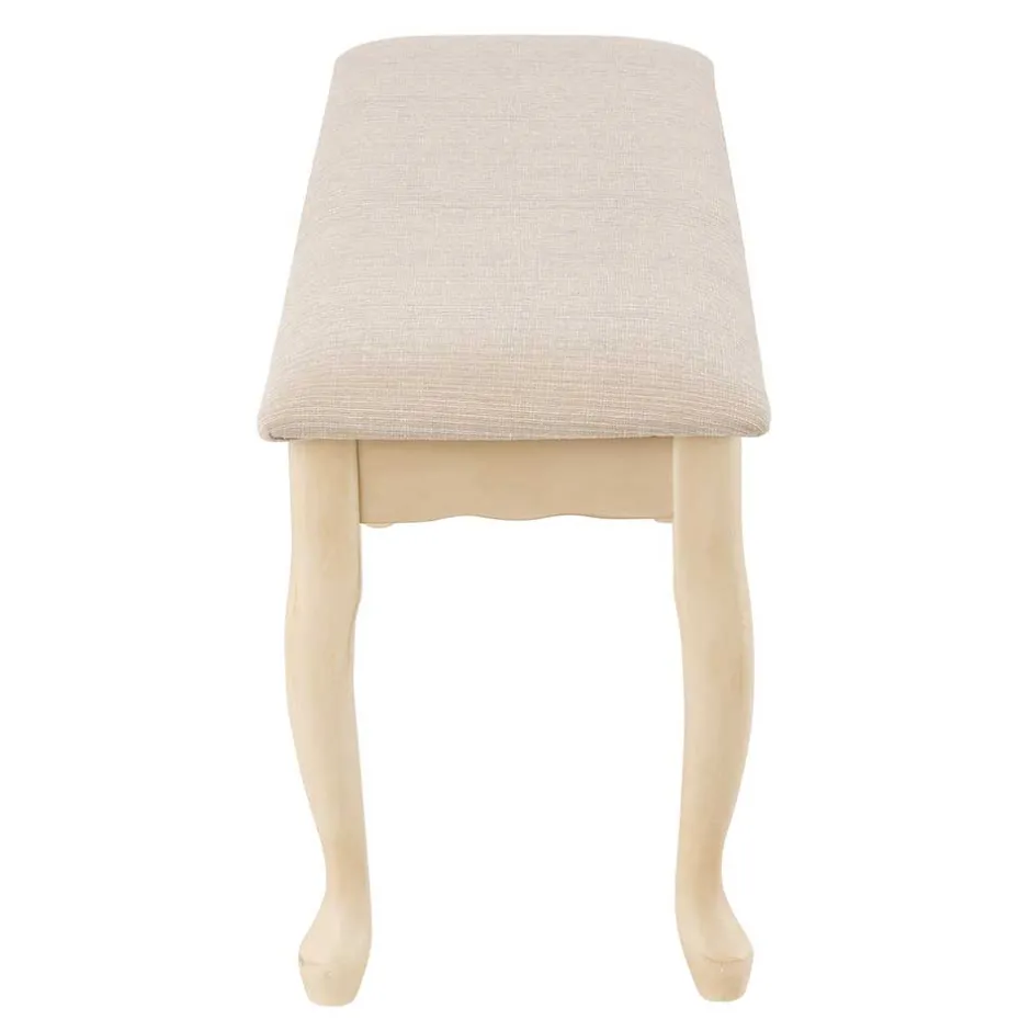 Wohnen Vintage Design Esstischbank in Creme - Lesnoa