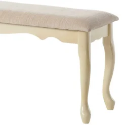 Wohnen Vintage Design Esstischbank in Creme - Lesnoa