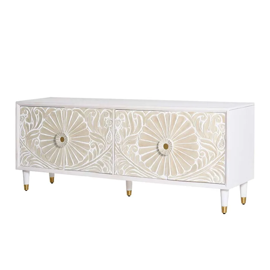 Vintage Design Lowboard aus Mango Massivholz - Triboot^Wohnen Sale