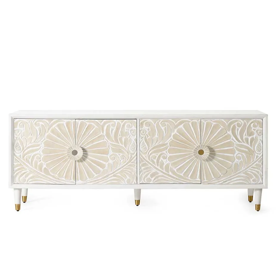 Vintage Design Lowboard aus Mango Massivholz - Triboot^Wohnen Sale