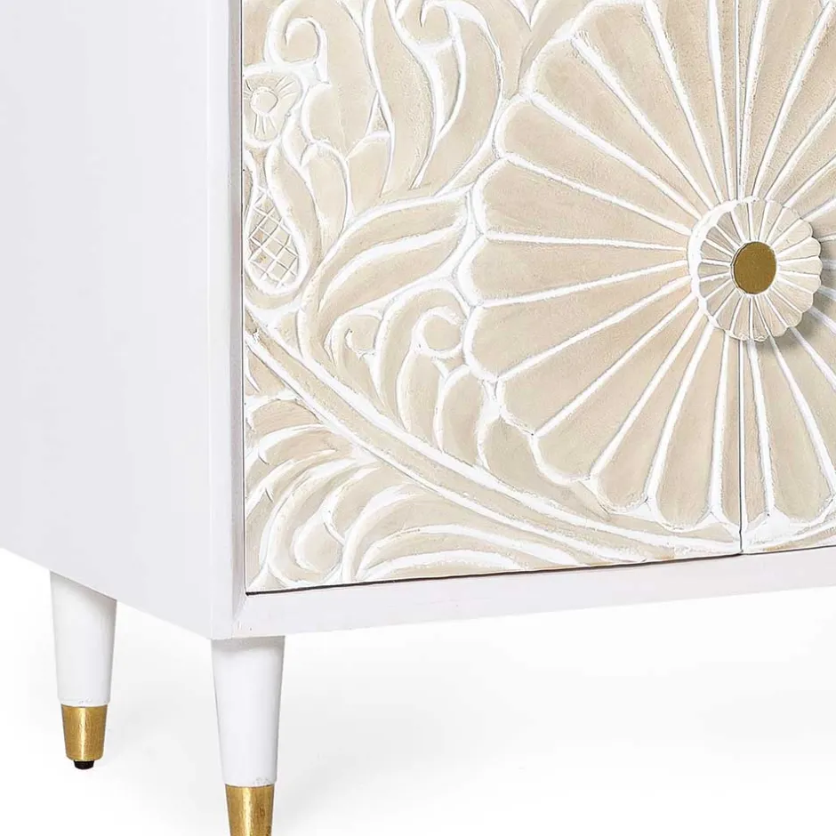 Vintage Design Lowboard aus Mango Massivholz - Triboot^Wohnen Sale