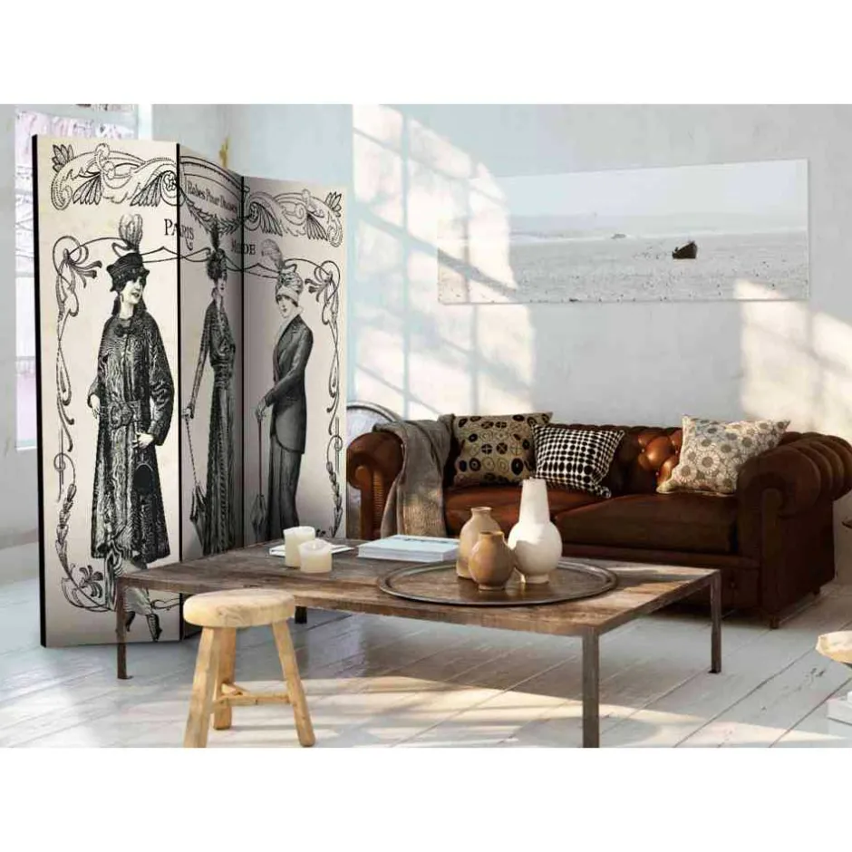 Wohnen Vintage Design Paravent Damenmode 1914 - Malentra