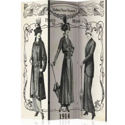 Wohnen Vintage Design Paravent Damenmode 1914 - Malentra