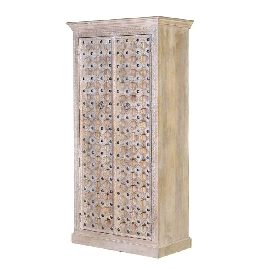 Vintage Design Schrank in White Wash - Uladan^Wohnen Clearance