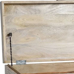 Wohnen Vintage Design Truhe aus Mangoholz White Wash - Fudorus