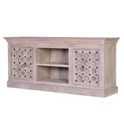 Vintage Design TV Kommode in White Wash - Uladan^Wohnen Sale