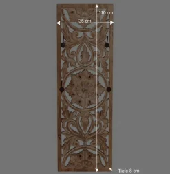 Wohnen Vintage Dielenmöbel mit Schnitzereien - Runiasa (fünfteilig)