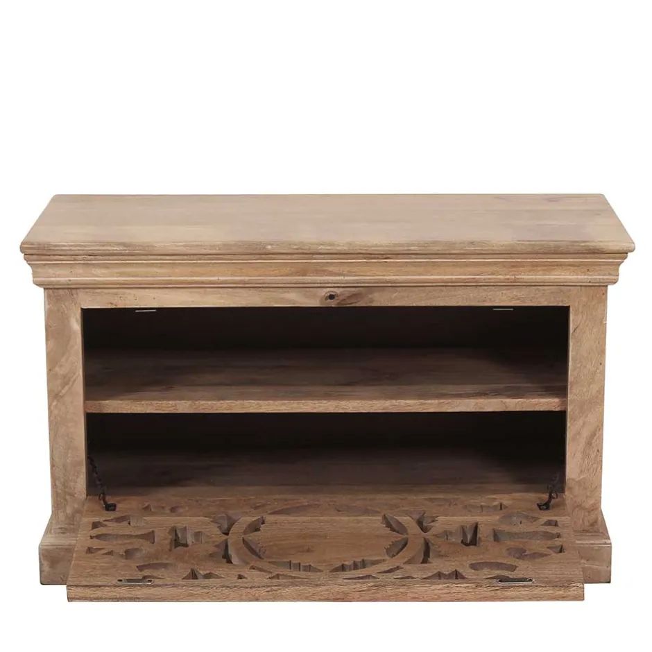 Wohnen Vintage Dielenmöbel mit Schnitzereien - Runiasa (fünfteilig)