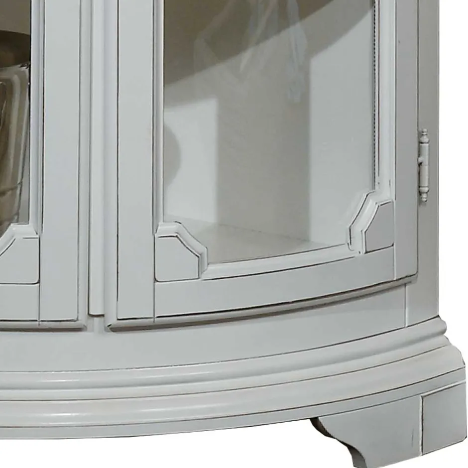 Wohnen Vintage Eckvitrine in Weiß - Zarinas