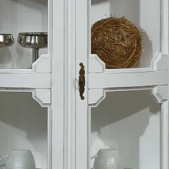 Wohnen Vintage Eckvitrine in Weiß - Zarinas