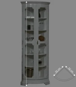 Wohnen Vintage Eckvitrine in Weiß - Zarinas