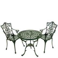 Wohnen Vintage Gartentisch & zwei Armlehnenstühle - Mora (dreiteilig)