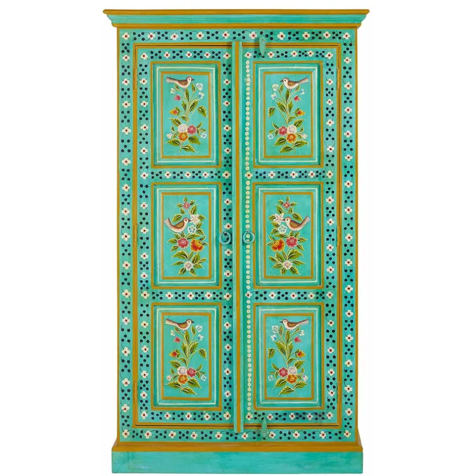 Vintage Holzschrank bunt bemalt - Lennlo^Wohnen