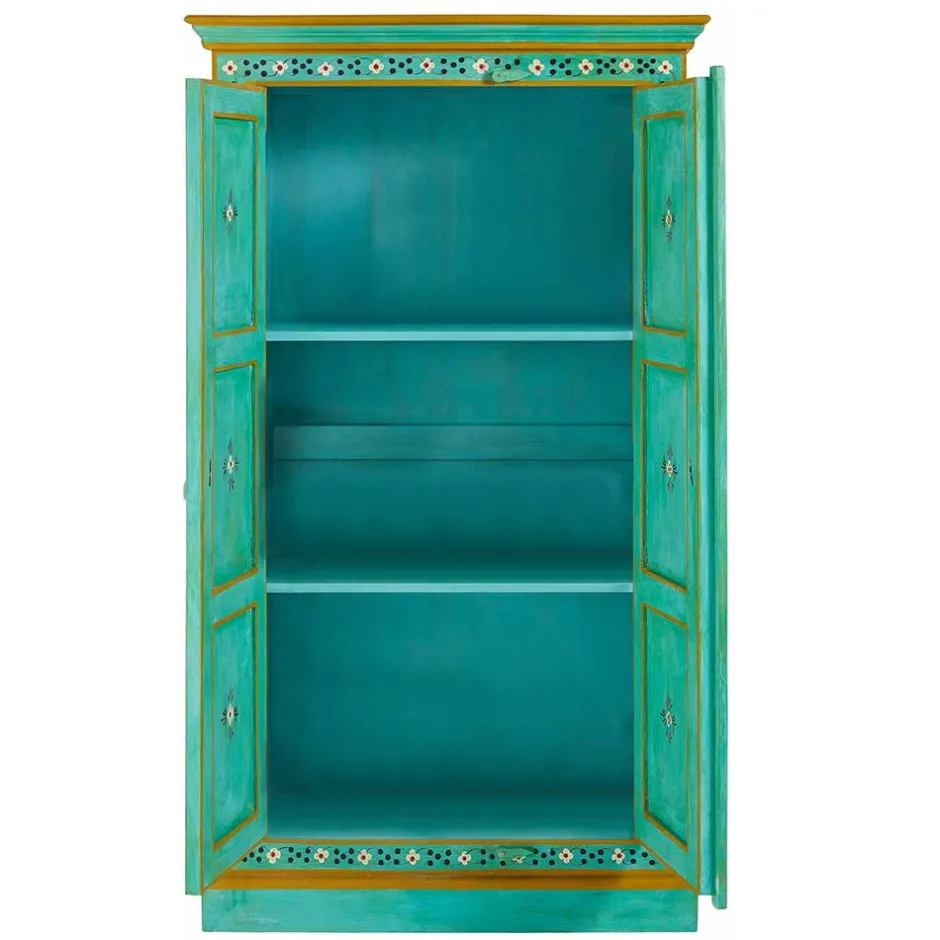 Vintage Holzschrank bunt bemalt - Lennlo^Wohnen