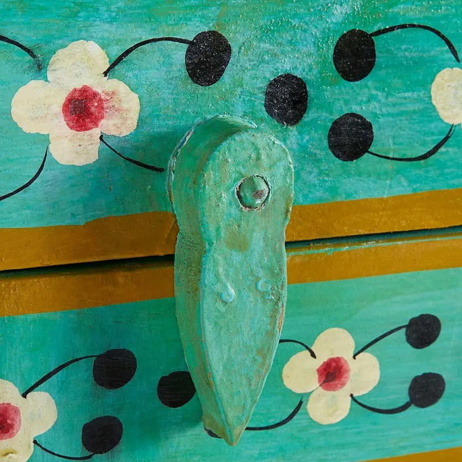 Vintage Holzschrank bunt bemalt - Lennlo^Wohnen