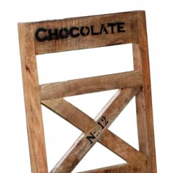 Wohnen Vintage Holzstuhl Set Indri rustikaler Charme (2er Set)