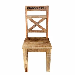 Wohnen Vintage Holzstuhl Set Indri rustikaler Charme (2er Set)